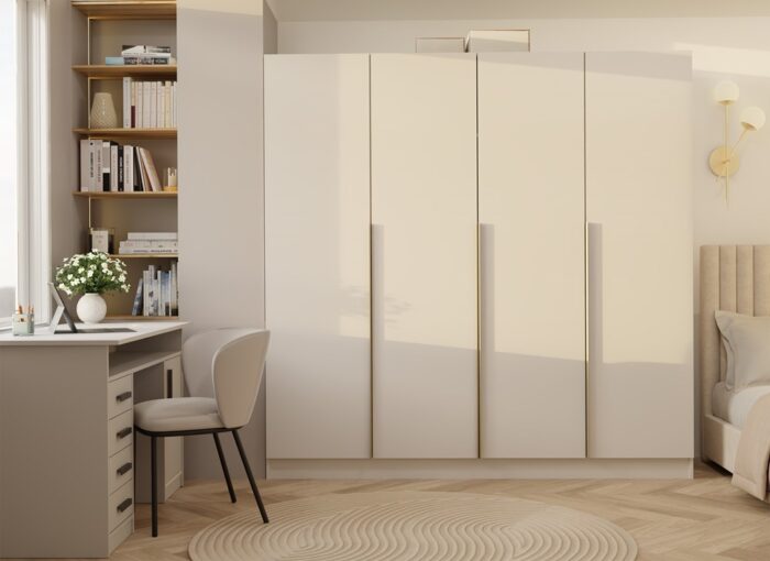Wardrobe Soria 200 4-Door Beige - Image 7