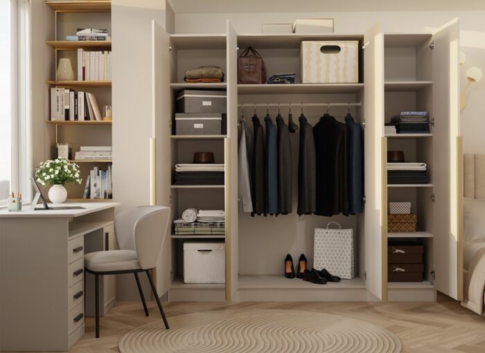Wardrobe Soria 200 4-Door Beige - Image 3