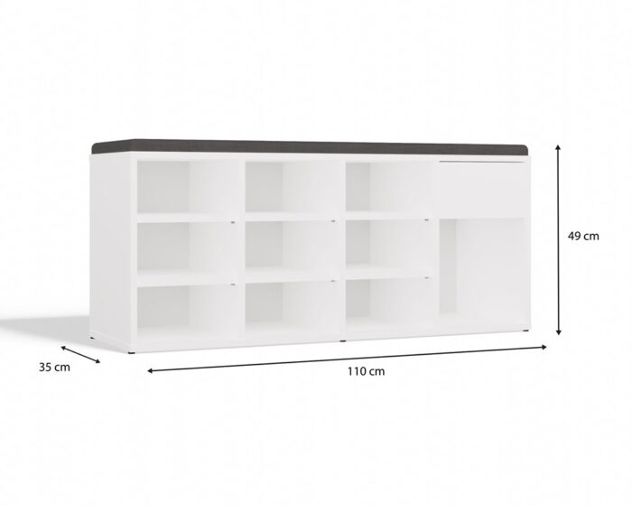 Tallin White Shoe Rack - Image 7