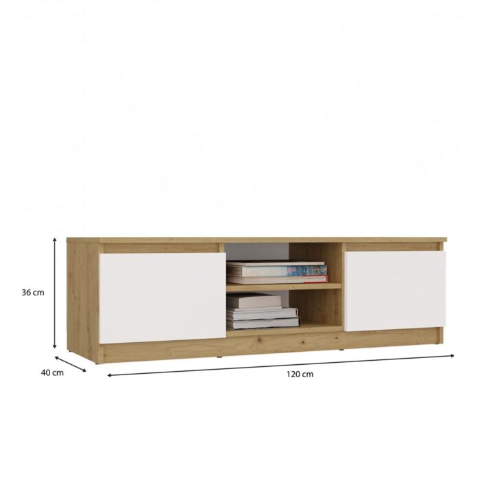 TV Stand Dalton 120 Rustic Oak - Image 7
