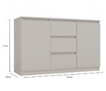 Malwa 2-Door 3-Drawer Chest – Beige Finish - Image 9
