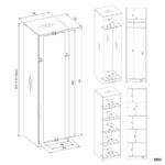 Wardrobe Liora 50 Mirror White - Image 14