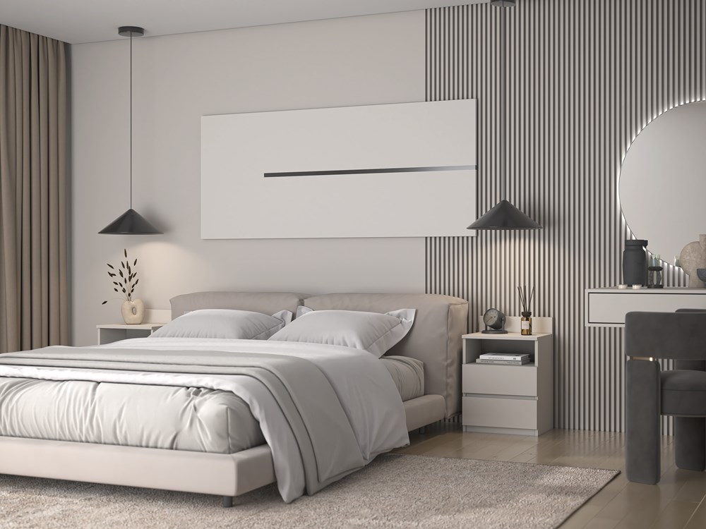 С1_M1_1_Сaaaa Malwa M1 Modern Bedside Table with 2 Drawers in Cashmere - Image 7