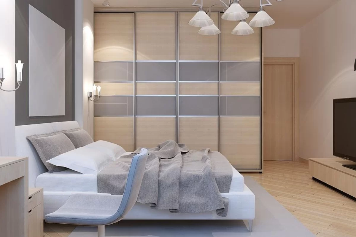 A sleek wardrobe with drawers from BoxenSpace, providing a complete storage solution for any bedroom.