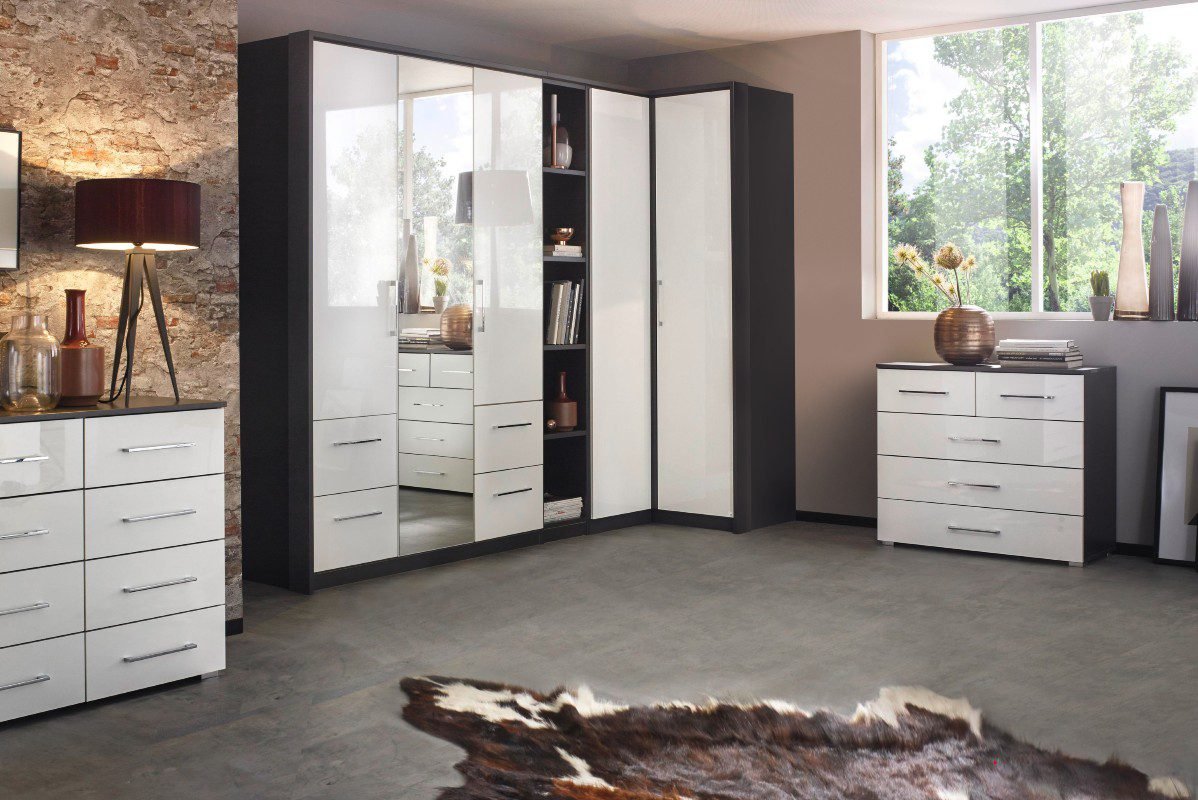 A modern white matt wardrobe from BoxenSpace, creating a bright and clean look in a contemporary bedroom.