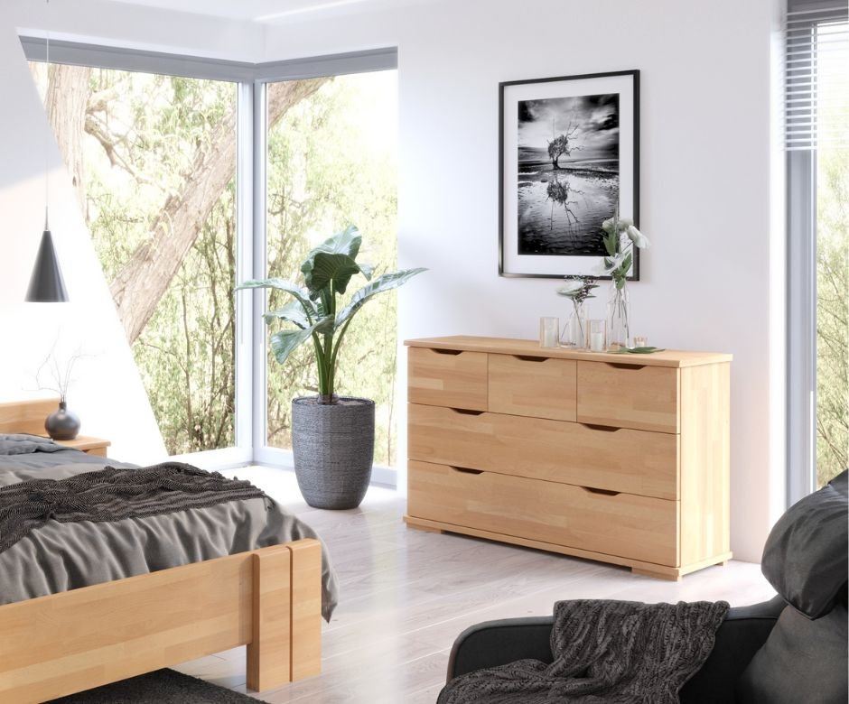 Stylish storage cabinet with multiple compartments in modern UK home interior design