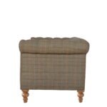 Multi Tweed Chesterfield Sofa - 2 Seater - Solid Wood Legs - W150cm - Image 8