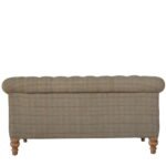 Multi Tweed Chesterfield Sofa - 2 Seater - Solid Wood Legs - W150cm - Image 9