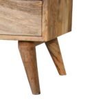 Classic Bedside Table - Oak-ish Finish - Solid Mango Wood - W45cm - Image 7