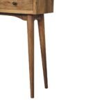 Mini Hallway Console Table - Oak-ish Finish - Solid Mango Wood - W70cm - Image 7
