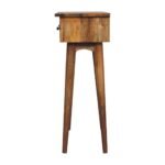 Mini Hallway Console Table - Oak-ish Finish - Solid Mango Wood - W70cm - Image 8