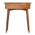 Mini Hallway Console Table - Oak-ish Finish - Solid Mango Wood - W70cm - Image 9