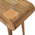 Mini Round Dressing Table - Oak-ish Finish - Solid Wood - W70cm - Image 7