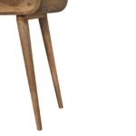 Mini Round Dressing Table - Oak-ish Finish - Solid Wood - W70cm - Image 8