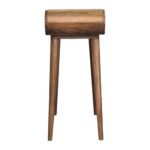 Mini Round Dressing Table - Oak-ish Finish - Solid Wood - W70cm - Image 9