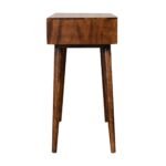 Foldable Mirror Dressing Table - Chestnut Finish - Solid Wood - W100cm - Image 9