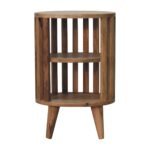 Ariella Double Shelf Bedside - Oak-ish Finish - Japandi Style - W36cm