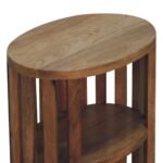 Ariella Double Shelf Bedside - Oak-ish Finish - Japandi Style - W36cm - Image 5