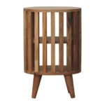 Ariella Double Shelf Bedside - Oak-ish Finish - Japandi Style - W36cm - Image 9