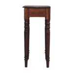 Turned Leg Writing Desk - Chestnut Finish - Solid Wood - W60cm - Image 8