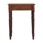 Turned Leg Writing Desk - Chestnut Finish - Solid Wood - W60cm - Image 9
