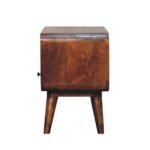 Mini Curved TV Media Unit - Chestnut Finish - Compact - W60cm - Image 8