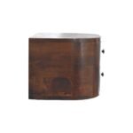 Lunar Floating Bedside Table - Chestnut Finish - 2 Drawers - W45cm - Image 7