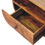 Curved TV Stand - Chestnut Finish - Circular Edge Design - W90cm - Image 6