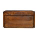 Wall-Mounted Open Bedside - Chestnut Finish - Woven Detail - W45cm - Image 9