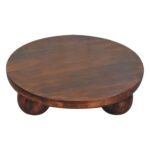 California Coffee Table - Walnut Finish - Ball Feet Design - 80x80cm - Image 2
