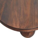 California Coffee Table - Walnut Finish - Ball Feet Design - 80x80cm - Image 6