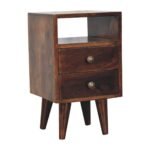 Mini Classic Bedside Table 30cm Compact Solid Mango Wood