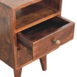 Mini Classic Bedside Table 30cm Compact Solid Mango Wood - Image 5