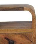 Extra Mini Bedside Table - Oak-ish Finish - Open Slot - Slim 20cm - Image 4
