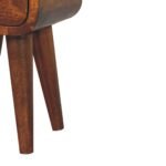 Extra Mini Bedside Table - Chestnut Finish - Slim 20cm Width - Image 7