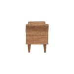Riviera Woven Bench 102cm Rattan & Cream Boucle Solid Mango Wood - Image 9