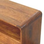 Nordic Charm Chest of Drawers - Chestnut Finish - Curved - W70cm - Image 6