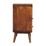 Nordic Charm Chest of Drawers - Chestnut Finish - Curved - W70cm - Image 8