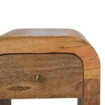 Mini Darcy Nightstand - Oak-ish Finish - Curved Edge - W30cm - Image 3