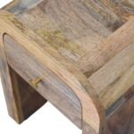 Mini Darcy Nightstand - Oak-ish Finish - Curved Edge - W30cm - Image 4