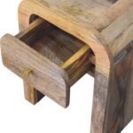 Mini Darcy Nightstand - Oak-ish Finish - Curved Edge - W30cm - Image 5