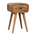 Avora Mini Bedside Table - Oak-ish Finish - 1 Drawer - W30cm - Image 2