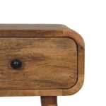 Avora Mini Bedside Table - Oak-ish Finish - 1 Drawer - W30cm - Image 3