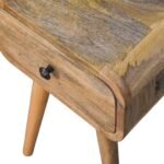 Avora Mini Bedside Table - Oak-ish Finish - 1 Drawer - W30cm - Image 4