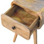 Avora Mini Bedside Table - Oak-ish Finish - 1 Drawer - W30cm - Image 5