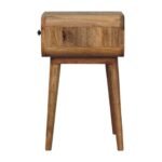 Avora Mini Bedside Table - Oak-ish Finish - 1 Drawer - W30cm - Image 7
