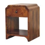 Newton Mini Nightstand - Chestnut Finish - 1 Drawer 1 Shelf - W30cm