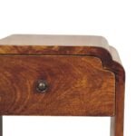 Newton Mini Nightstand - Chestnut Finish - 1 Drawer 1 Shelf - W30cm - Image 3