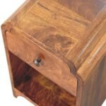 Newton Mini Nightstand - Chestnut Finish - 1 Drawer 1 Shelf - W30cm - Image 4