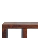 Orion Curved TV Unit 120cm Solid Mango Wood Chestnut Finish - Image 3